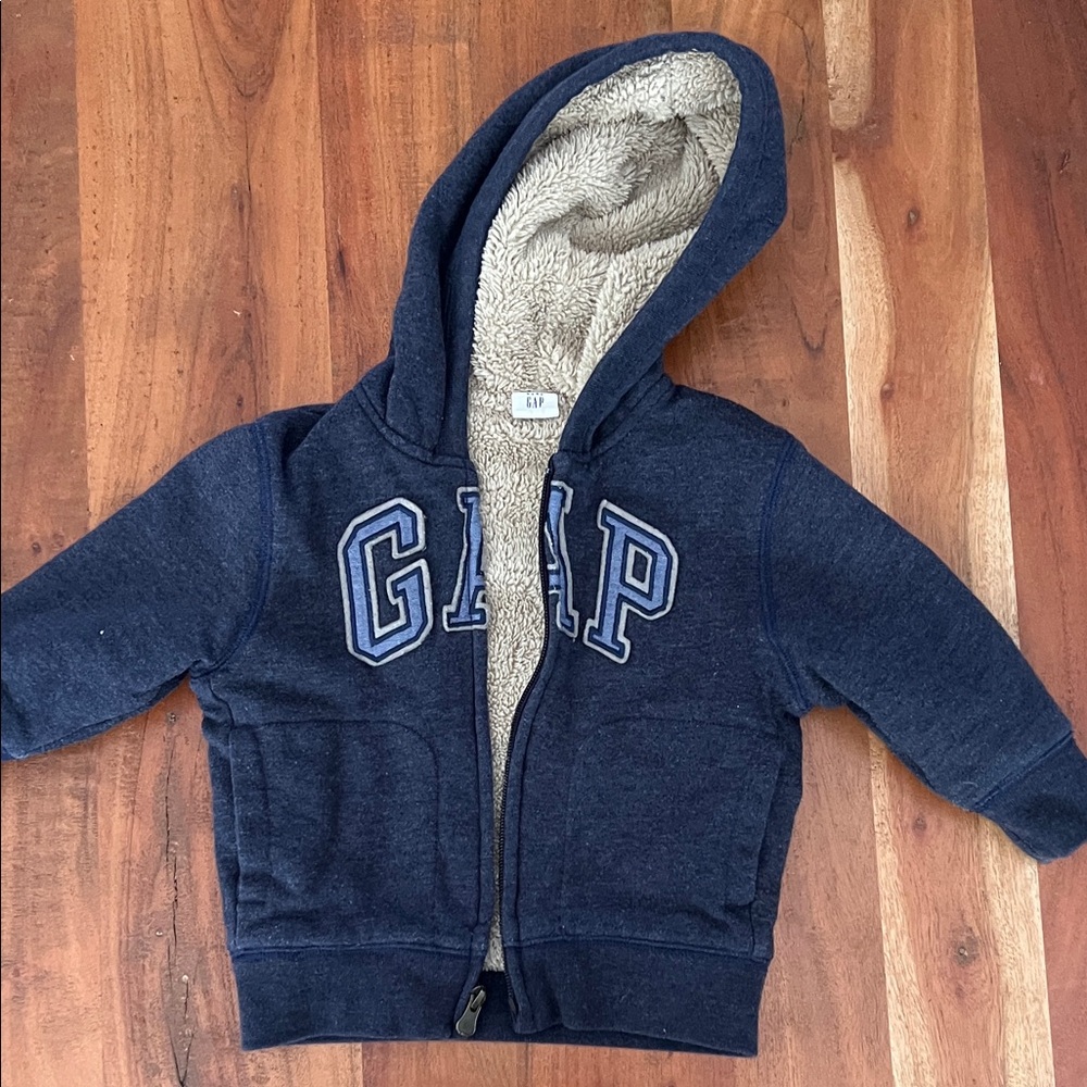 GAP Kids Dark Blue Fleece-Lined Hoodie